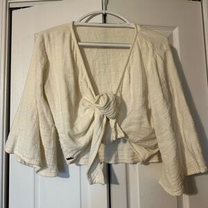 Billabong Tie/Wrap Bell Sleeve Top